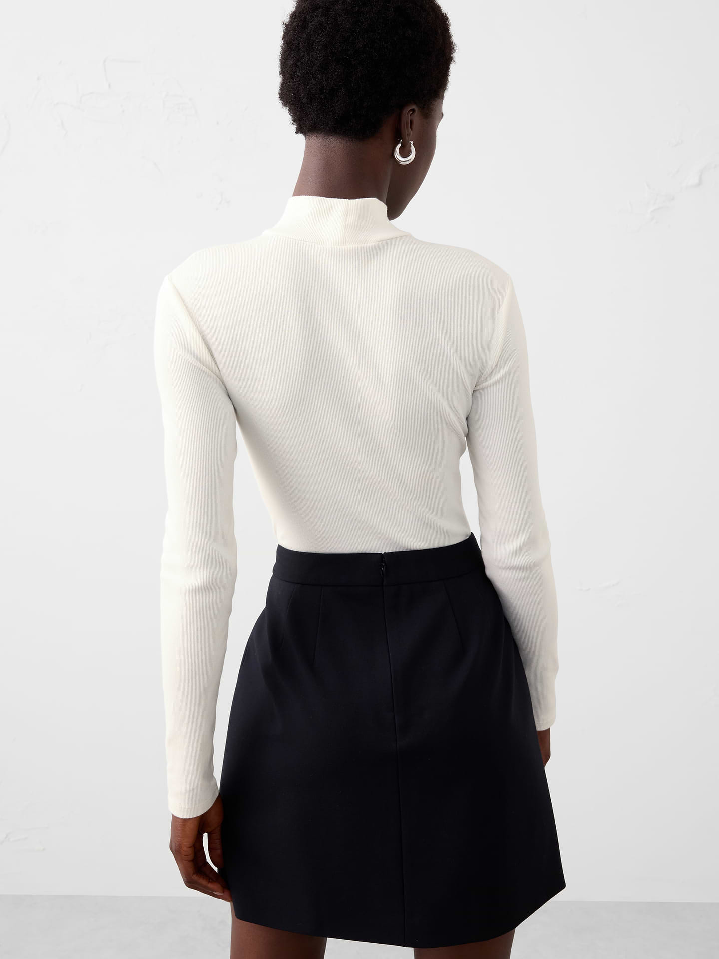 Image number 2 showing, Ribbed Mock-Neck Top
