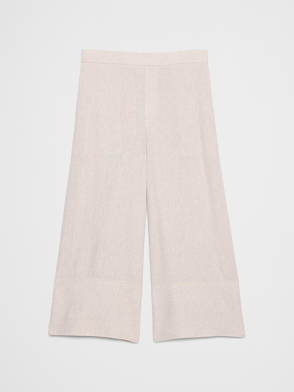Anyday Wide-Leg High-Rise Linen-Blend Cropped Pant