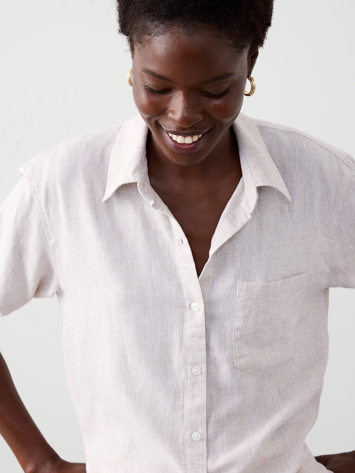 Perfect Linen-Blend Shirt | Banana Republic Factory