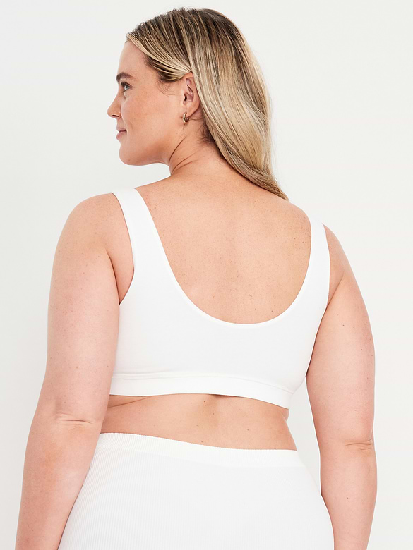 Ruched Cotton Bralette