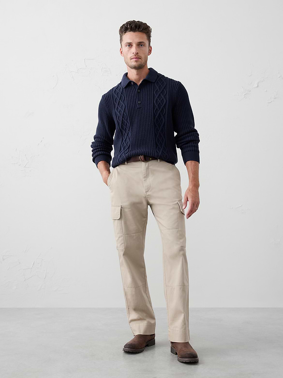 Cable Sweater Polo