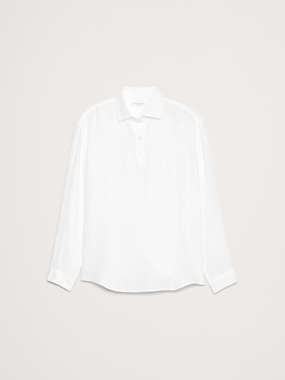 Relaxed-Fit Linen Popover Shirt