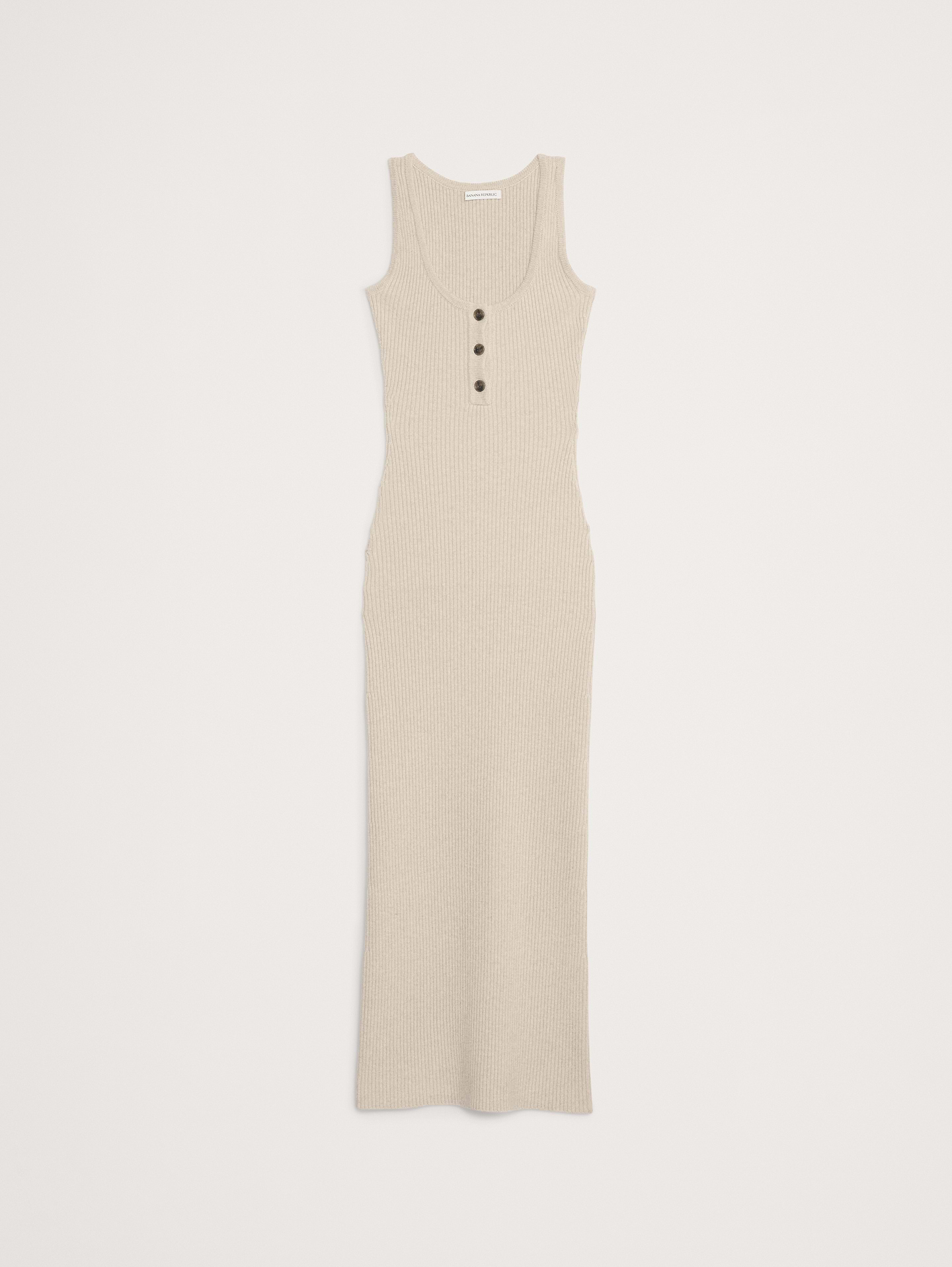 Image number 4 showing, Merino-Cotton Henley Sweater Maxi Dress