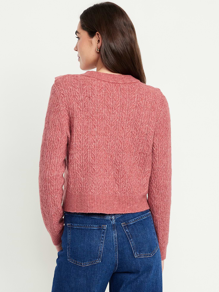 Image number 2 showing, Wool-Blend Cropped Ruffle Sweater