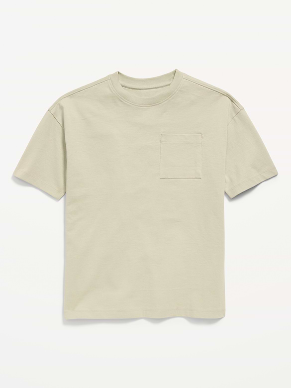 Oversized Short-Sleeve Pocket T-Shirt for Boys