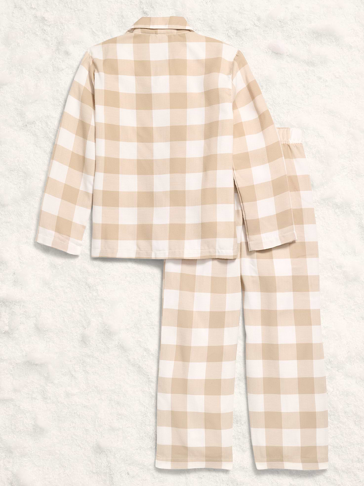 Image number 2 showing, Printed Gender-Neutral Button-Front Pajama Set for Kids
