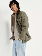 Image 3 de 3, Veste-chemise en flanelle matelassée et doublée en Sherpa