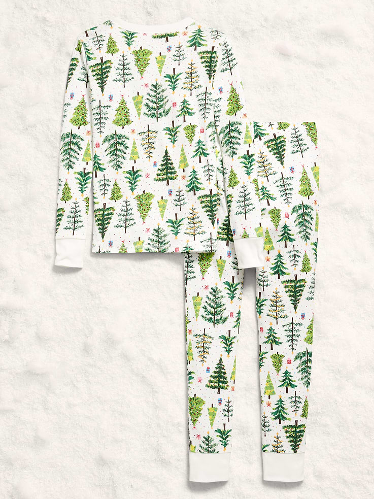 Image 2 of 2, Gender-Neutral Snug-Fit Graphic Pajama Set for Kids
