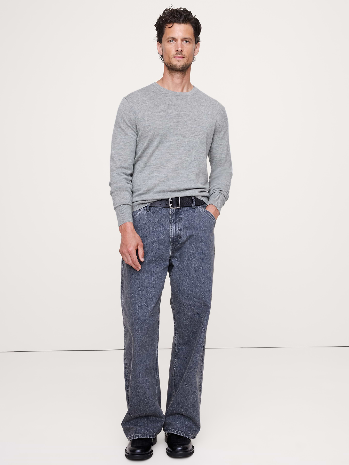 Image number 1 showing, Merino Crew-Neck Sweater