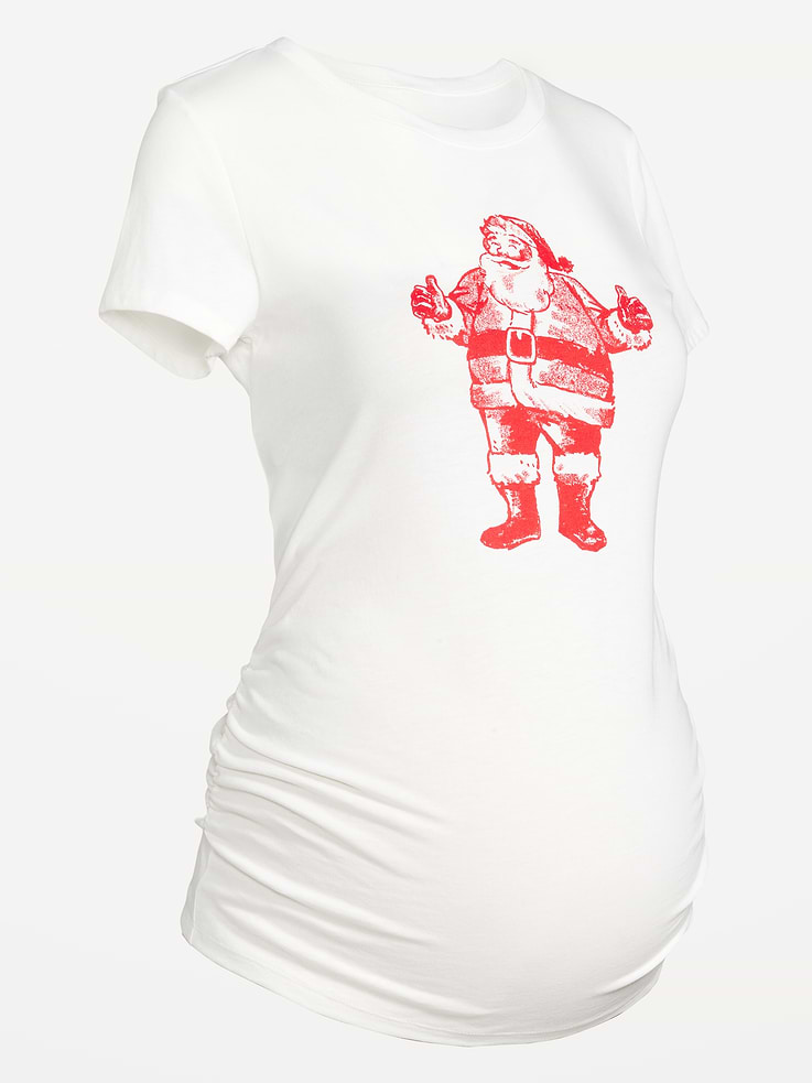 Image number 2 showing, Maternity Holiday-Graphic Crew-Neck T-Shirt