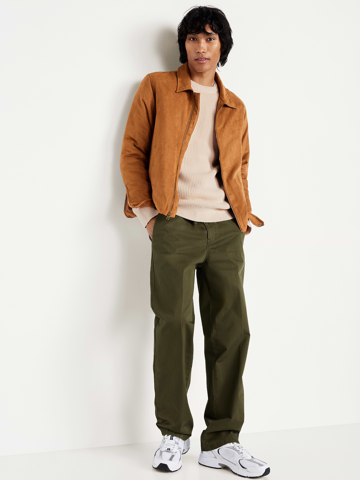 L'image numéro 3 présente Pantalon ample années 1990 en tissu épais à Extensibilité intégrée