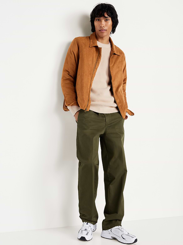 Pantalon ample années 1990 en tissu épais à Extensibilité intégrée