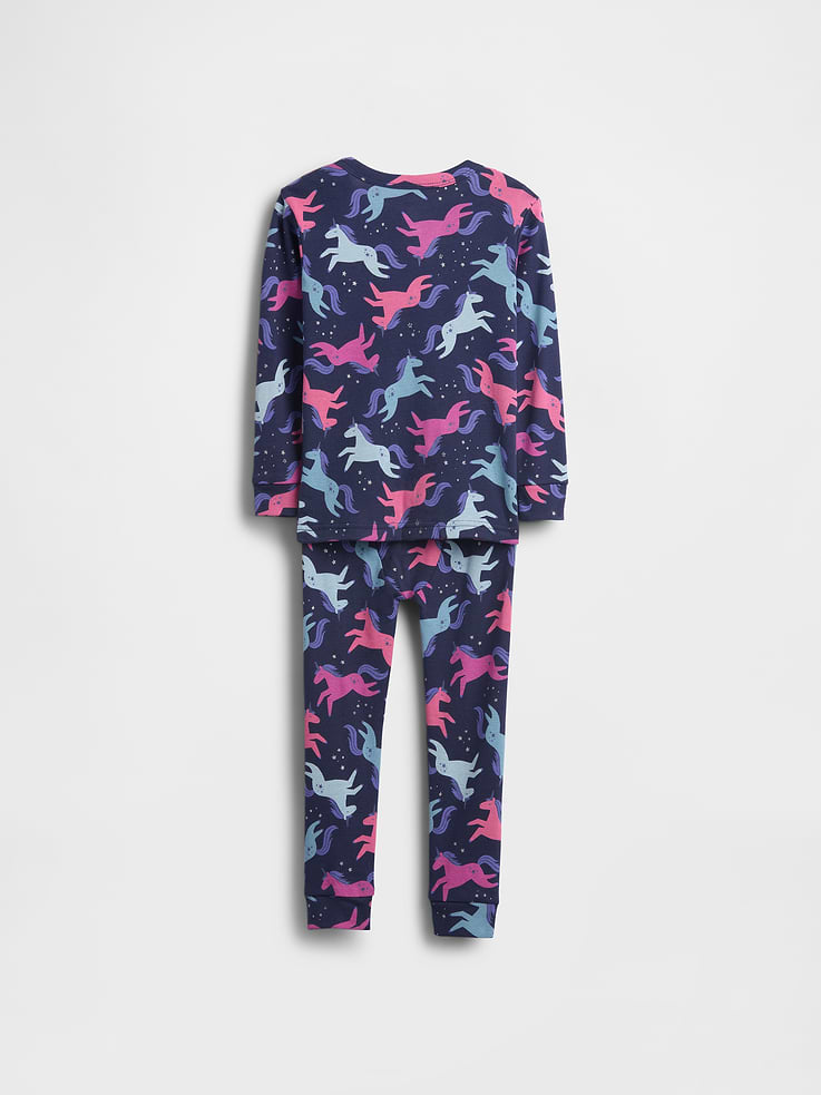 Image number 2 showing, Baby & Toddler Organic Brushed Cotton Unicorn PJ Set