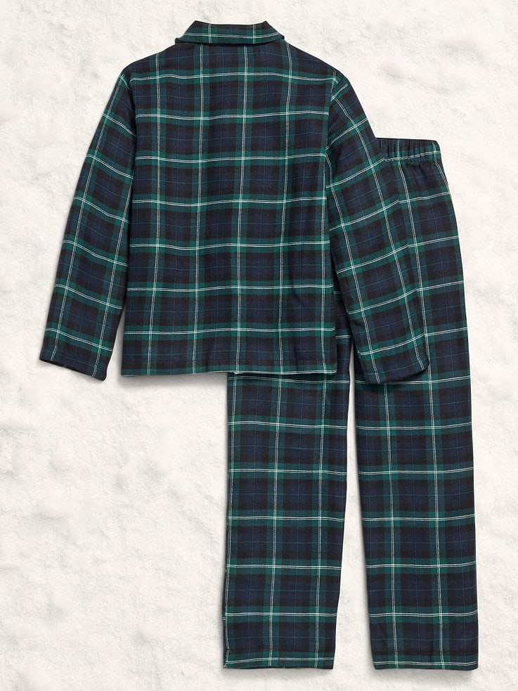 Image number 2 showing, Printed Gender-Neutral Button-Front Pajama Set for Kids