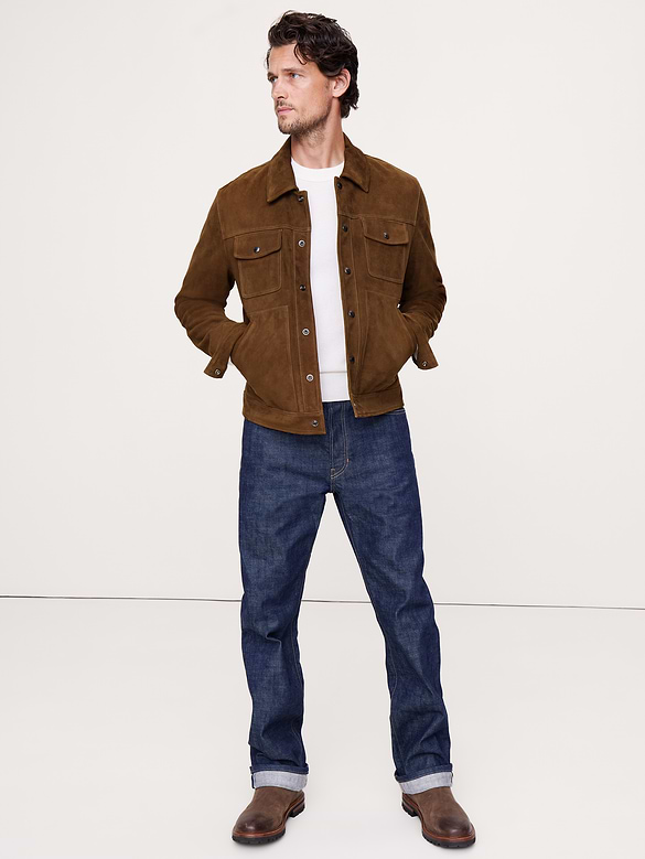 Suede Trucker Jacket
