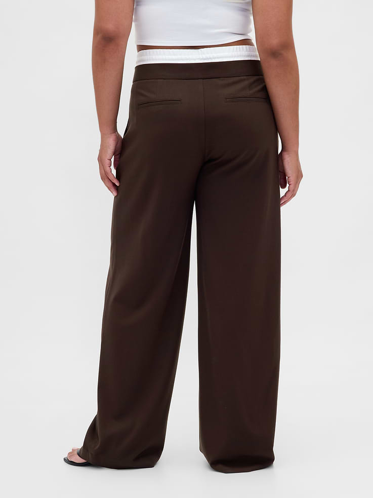 L'image numéro 5 présente Pantalon à taille mi-basse à ceinture double