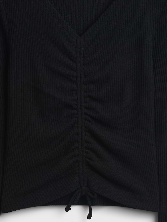 Kids Softspun Rib Ruched Top