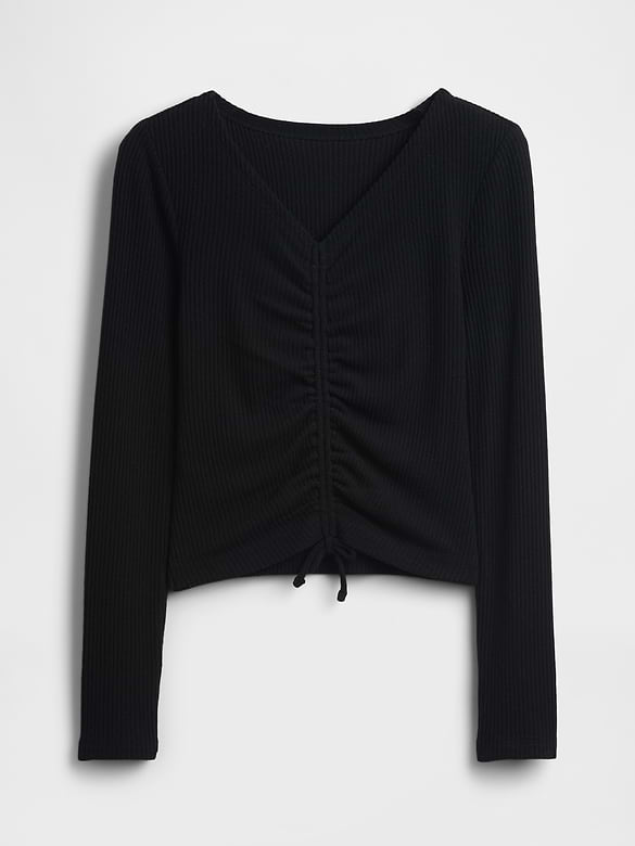Kids Softspun Rib Ruched Top