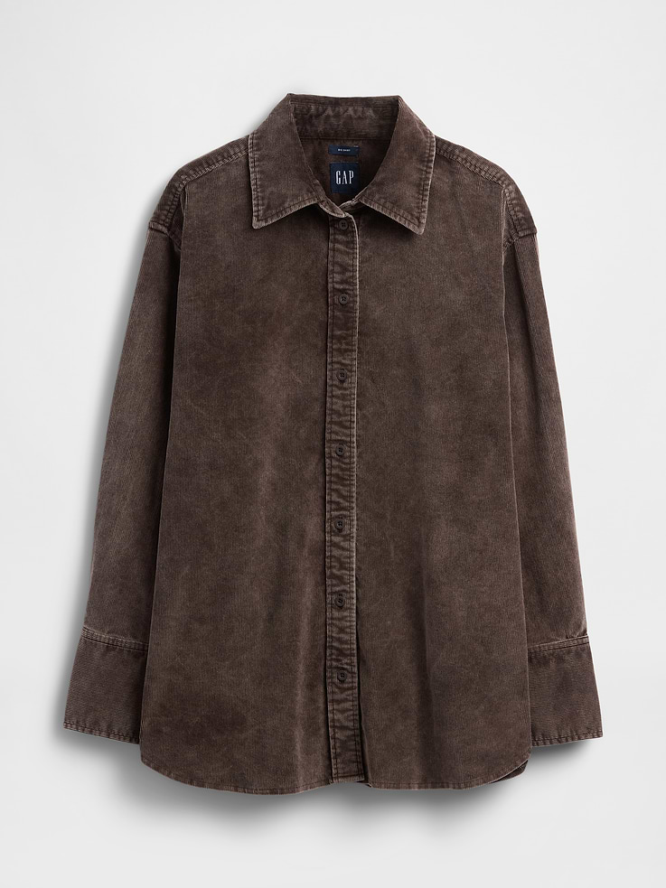 L'image numéro 6 présente Chemise ample en velours côtelé