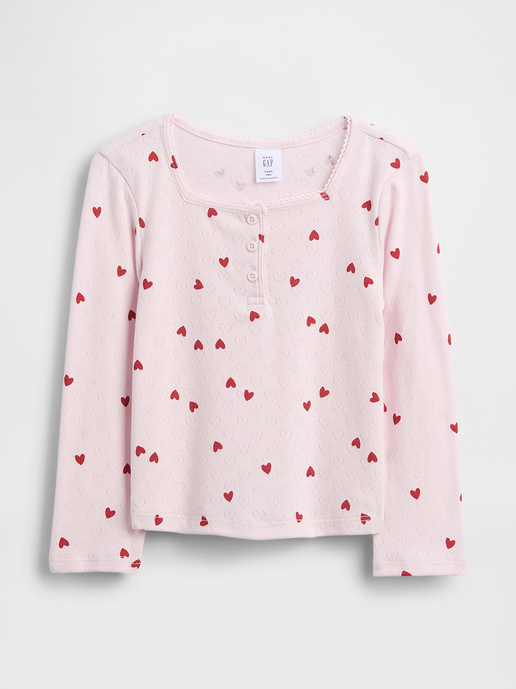 Image number 1 showing, Baby & Toddler Pointelle Henley Top