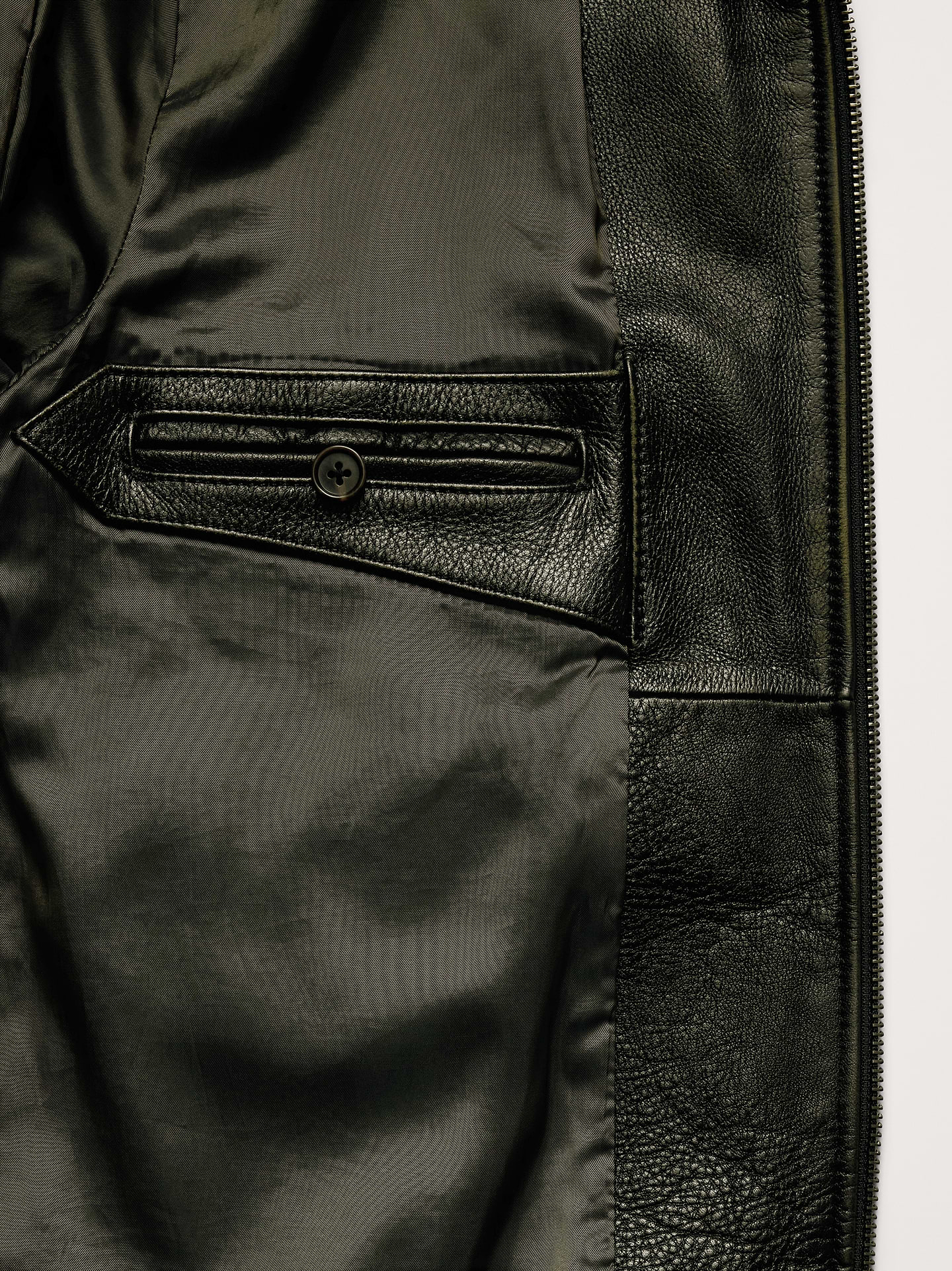 Image number 5 showing, Oversized Distressed Leather Bomber Jacket