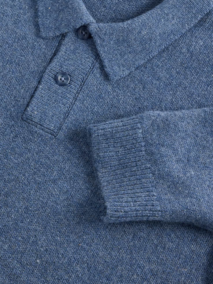 Image number 4 showing, Merino Wool-Blend Polo Sweater