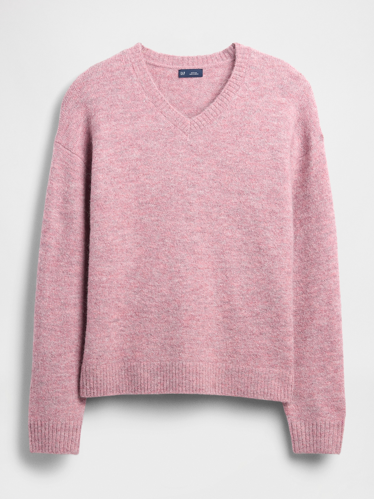 Relaxed V-Neck Crop Sweater | Gap