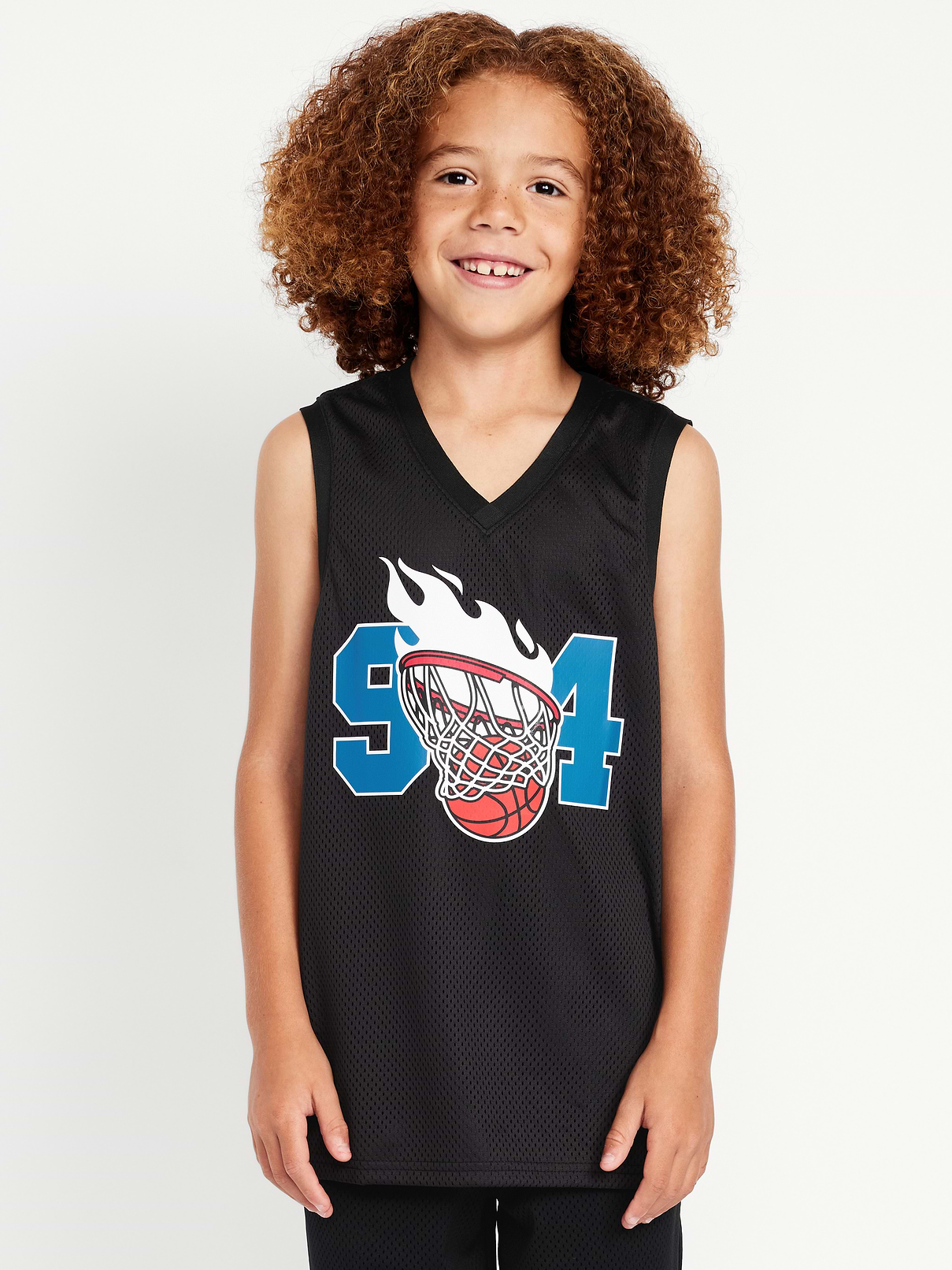 Image number 3 showing, Mesh Graphic Basketball Tank Top for Boys
