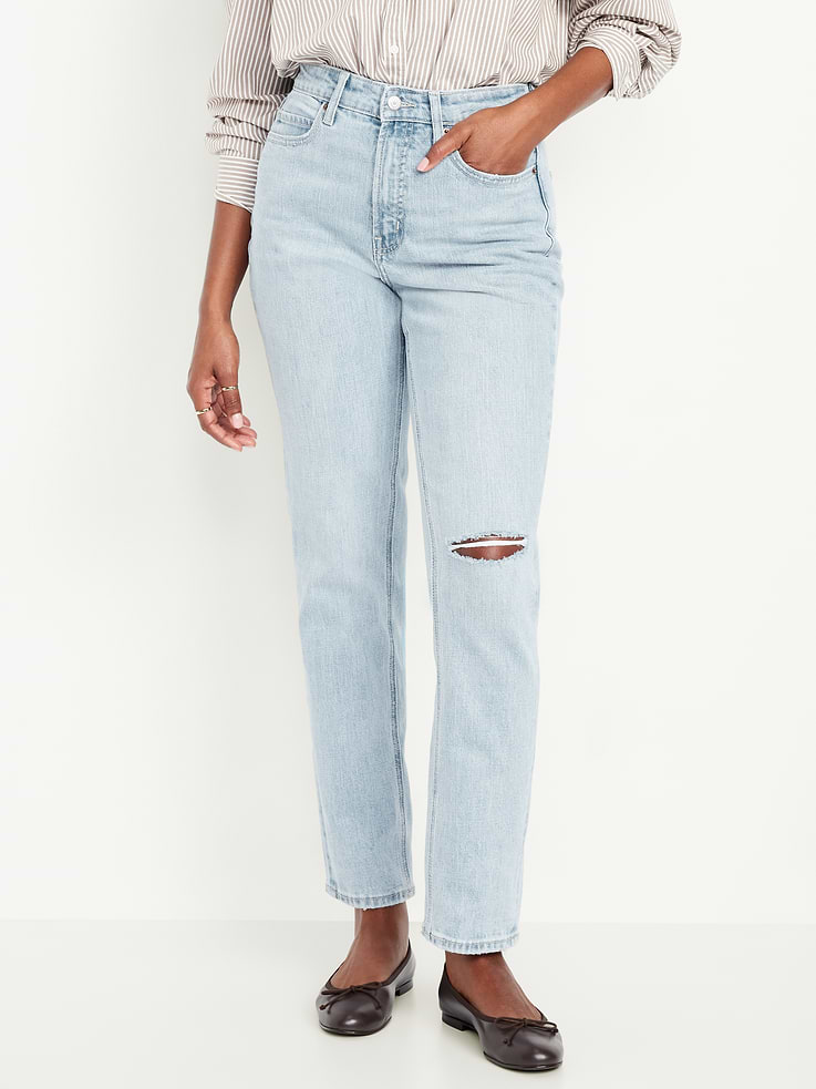 Image number 2 showing, Curvy Extra High-Waisted Straight Jeans