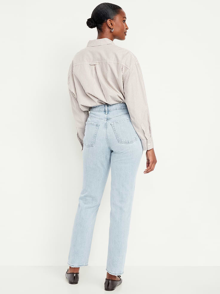 Image number 3 showing, Curvy Extra High-Waisted Straight Jeans