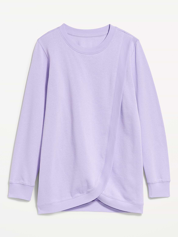 Maternity SoComfy Crossover Nursing Tunic Sweatshirt