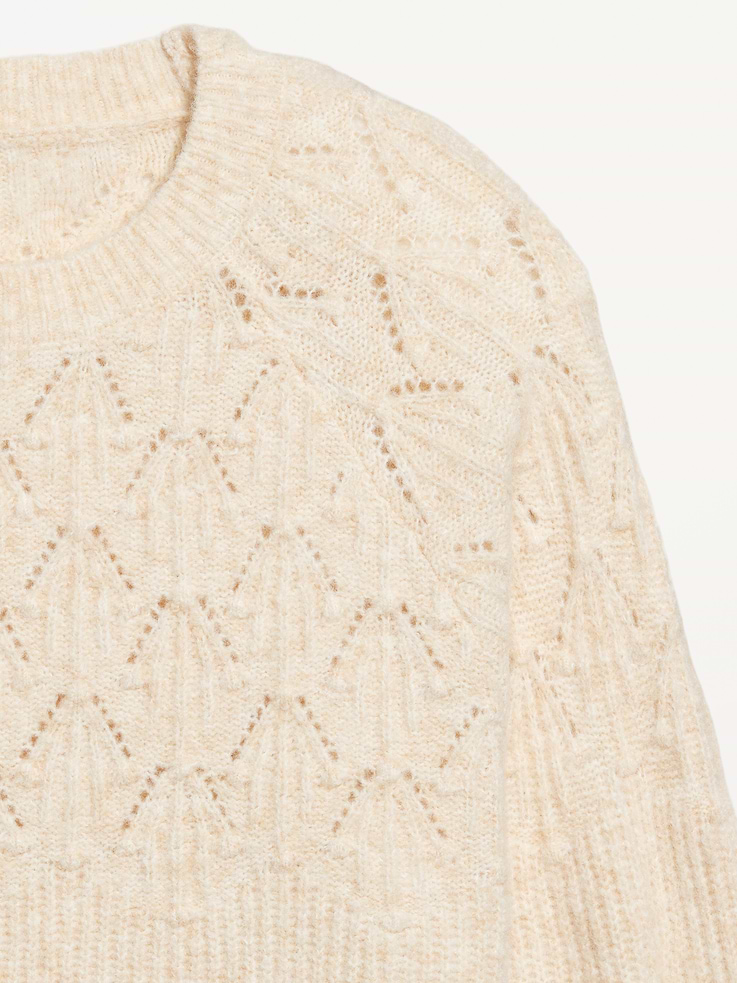 Image number 6 showing, Loose Crew-Neck Cropped Sweater
