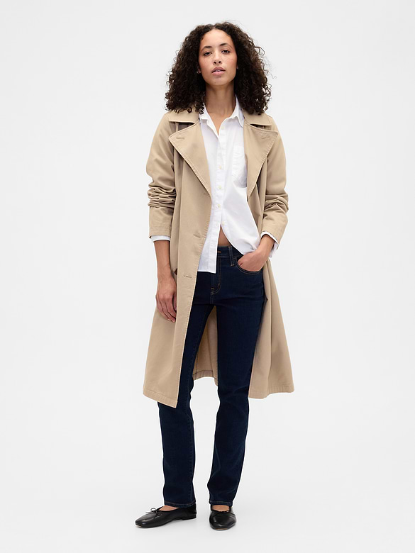Mid Rise Classic Straight Jeans