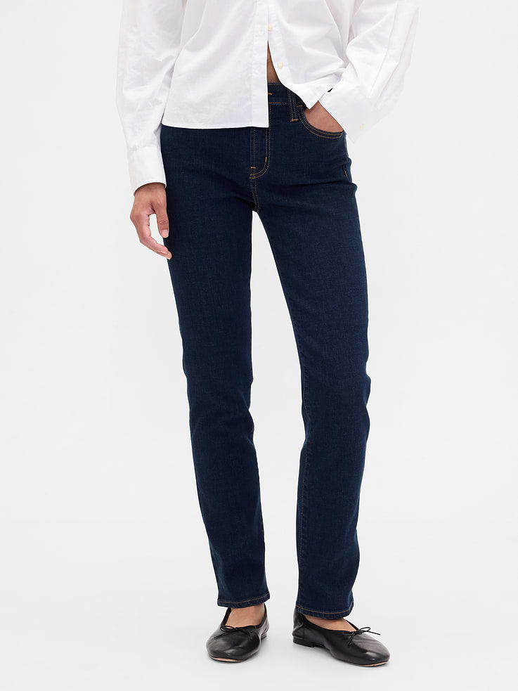 Gap Factory Women's Mid Rise Classic Straight Jeans