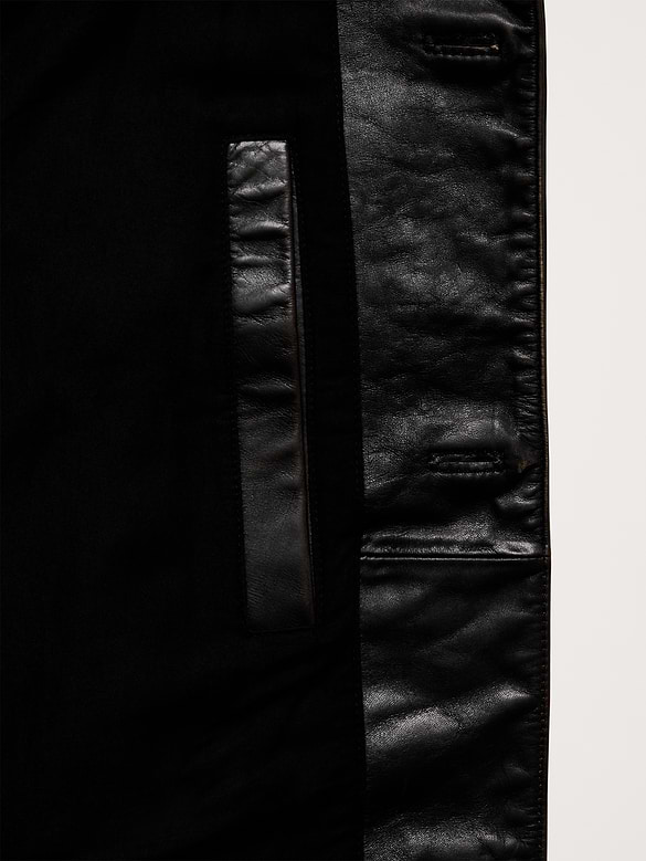 Relaxed Leather Carcoat