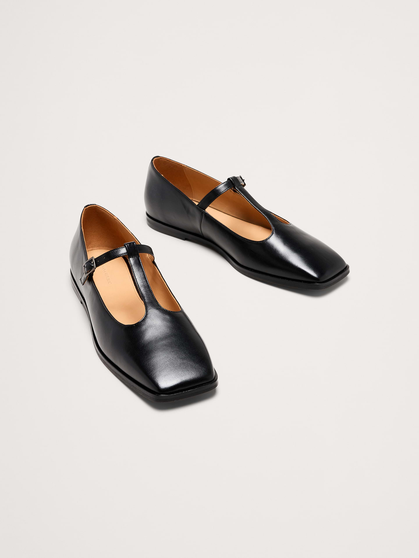 Image number 8 showing, Italian Leather Square-Toe Mary Jane Flats