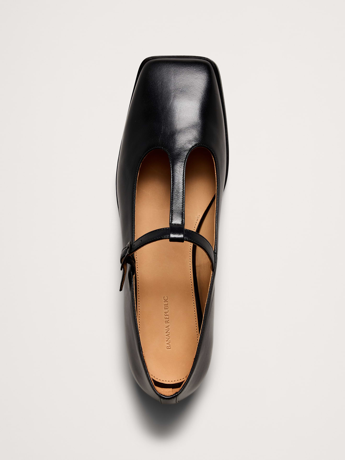 Image number 5 showing, Italian Leather Square-Toe Mary Jane Flats