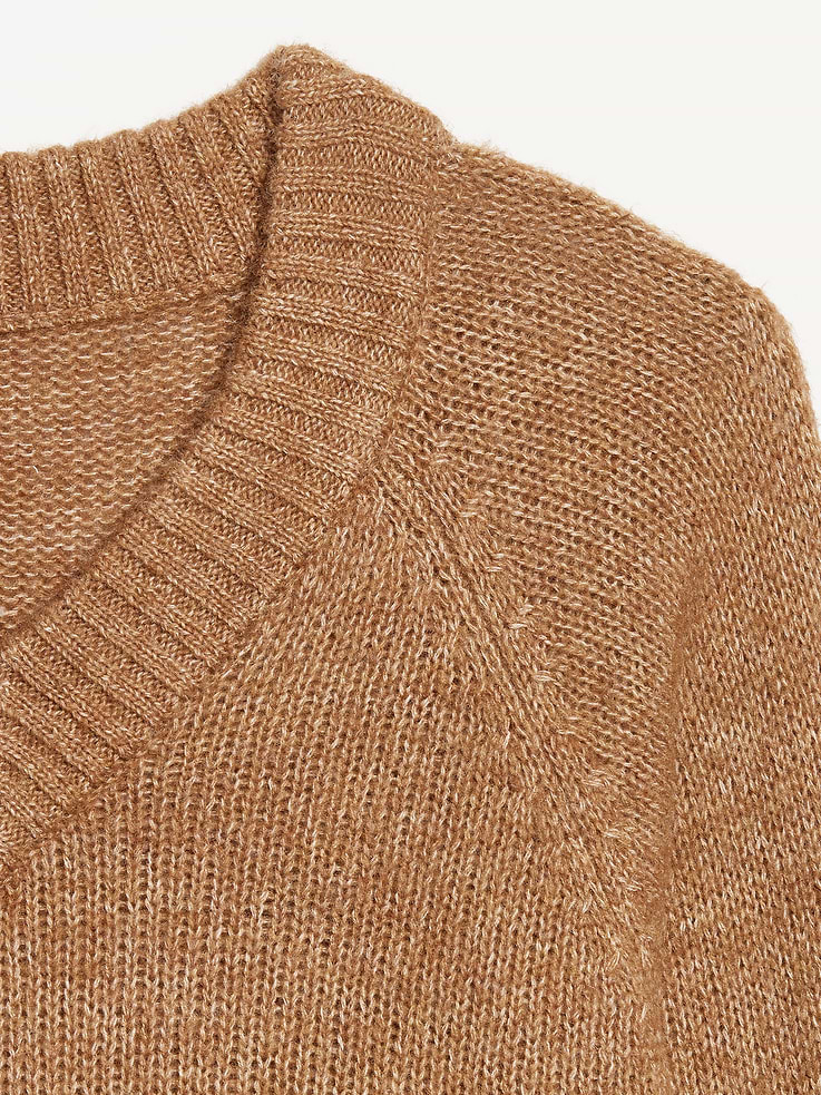 Image number 5 showing, Cozy Cropped V-Neck Sweater