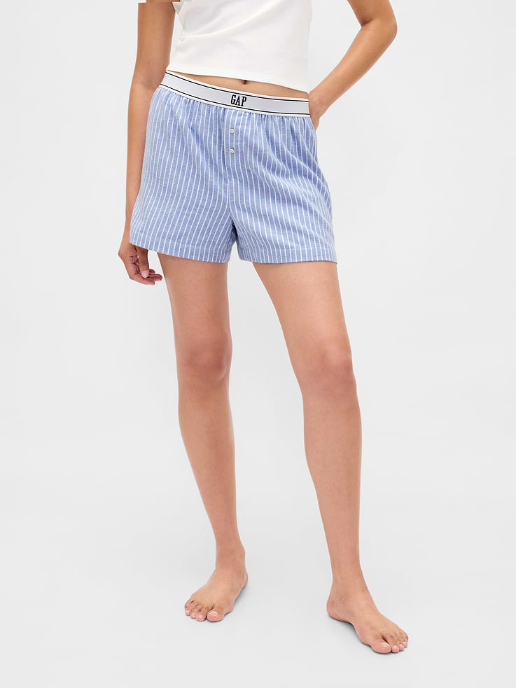 Image number 2 showing, Logo Flannel Boxer Shorts
