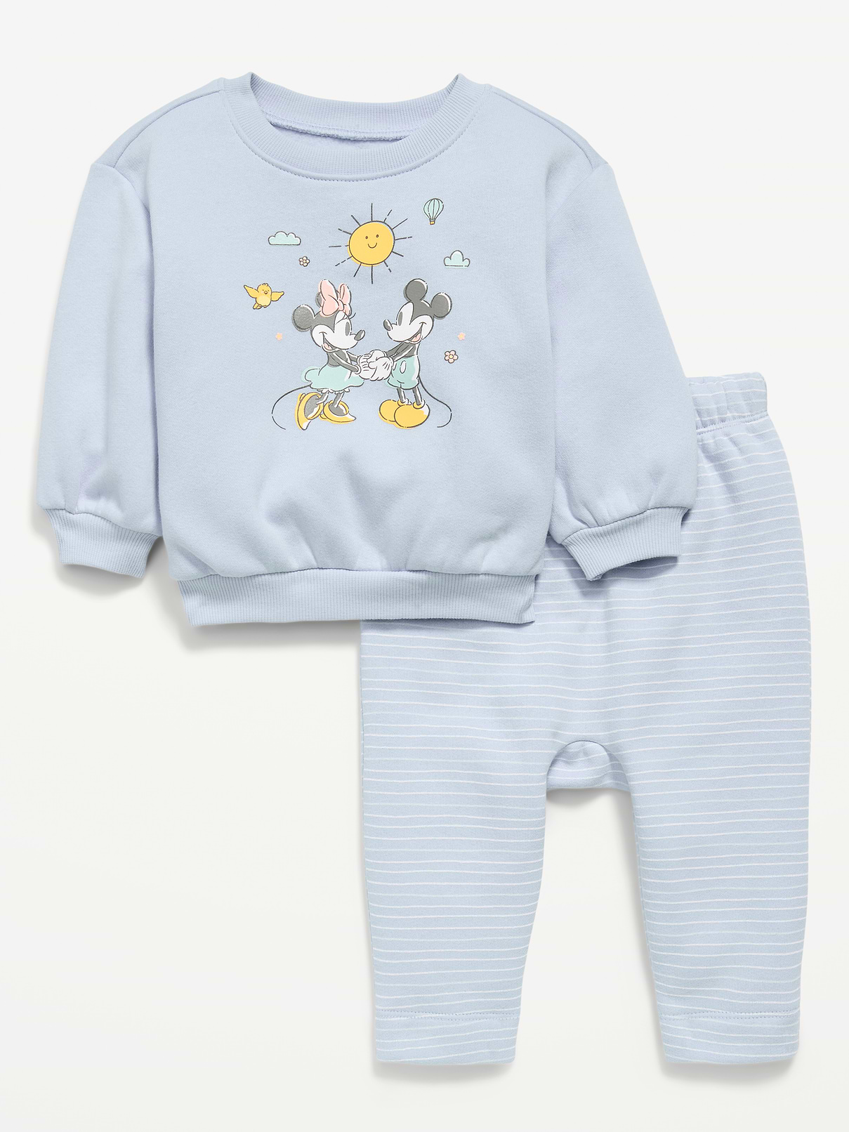 Disney© Crew-Neck Sweatshirt and Sweatpants Set for Baby