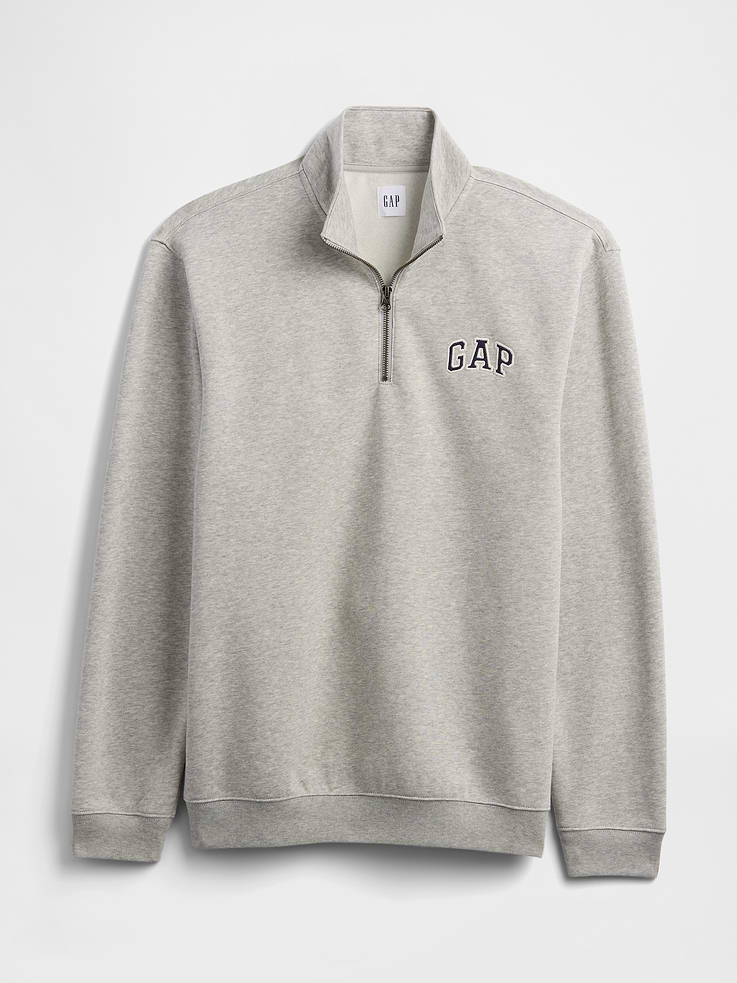 Image 4 of 4, Relaxed Gap Logo Quarter-Zip Sweatshirt