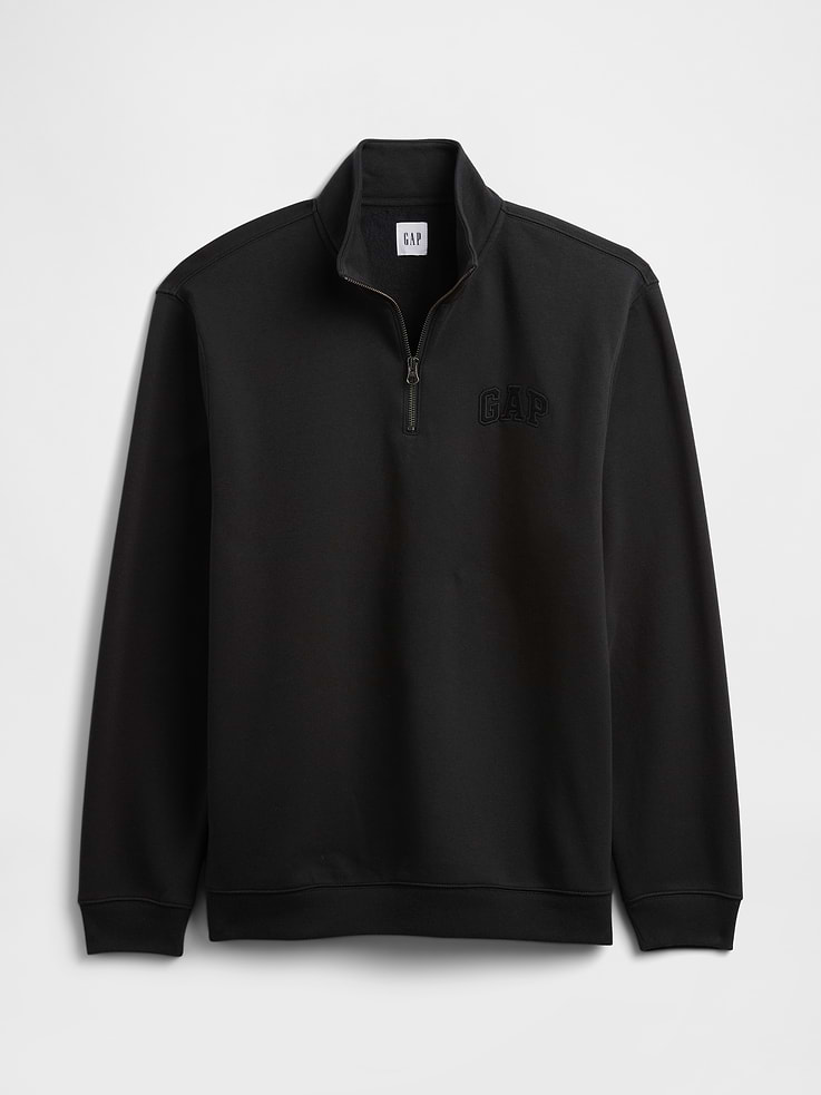 Image 4 of 4, Relaxed Gap Logo Quarter-Zip Sweatshirt