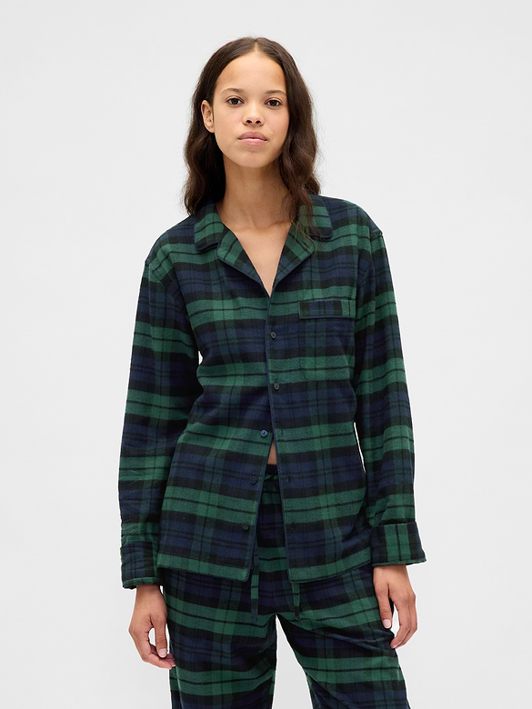 Chemise de pyjama en flanelle ultra-douce pour Adulte
