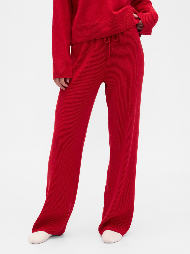 Image number 2 showing, CashSoft Relaxed Ribbed Sweater Pants