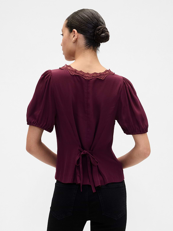 Crepe V-Neck Top