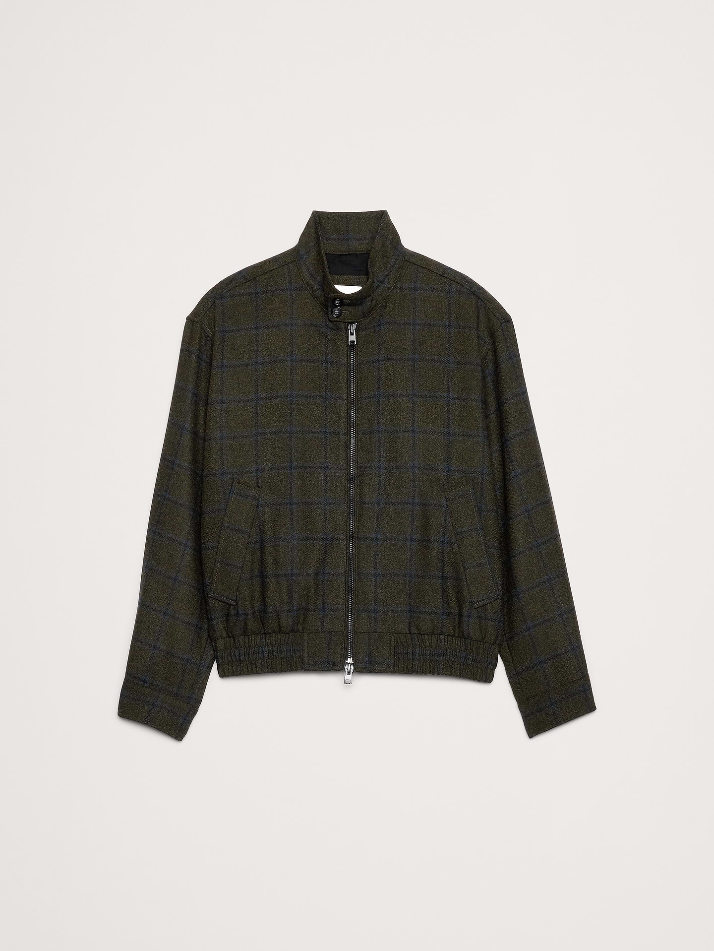 L'image numéro 5 présente Veste Harrington en flanelle à carreaux