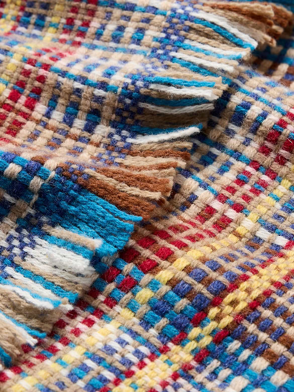 Italian Plaid Wool-Blend Scarf