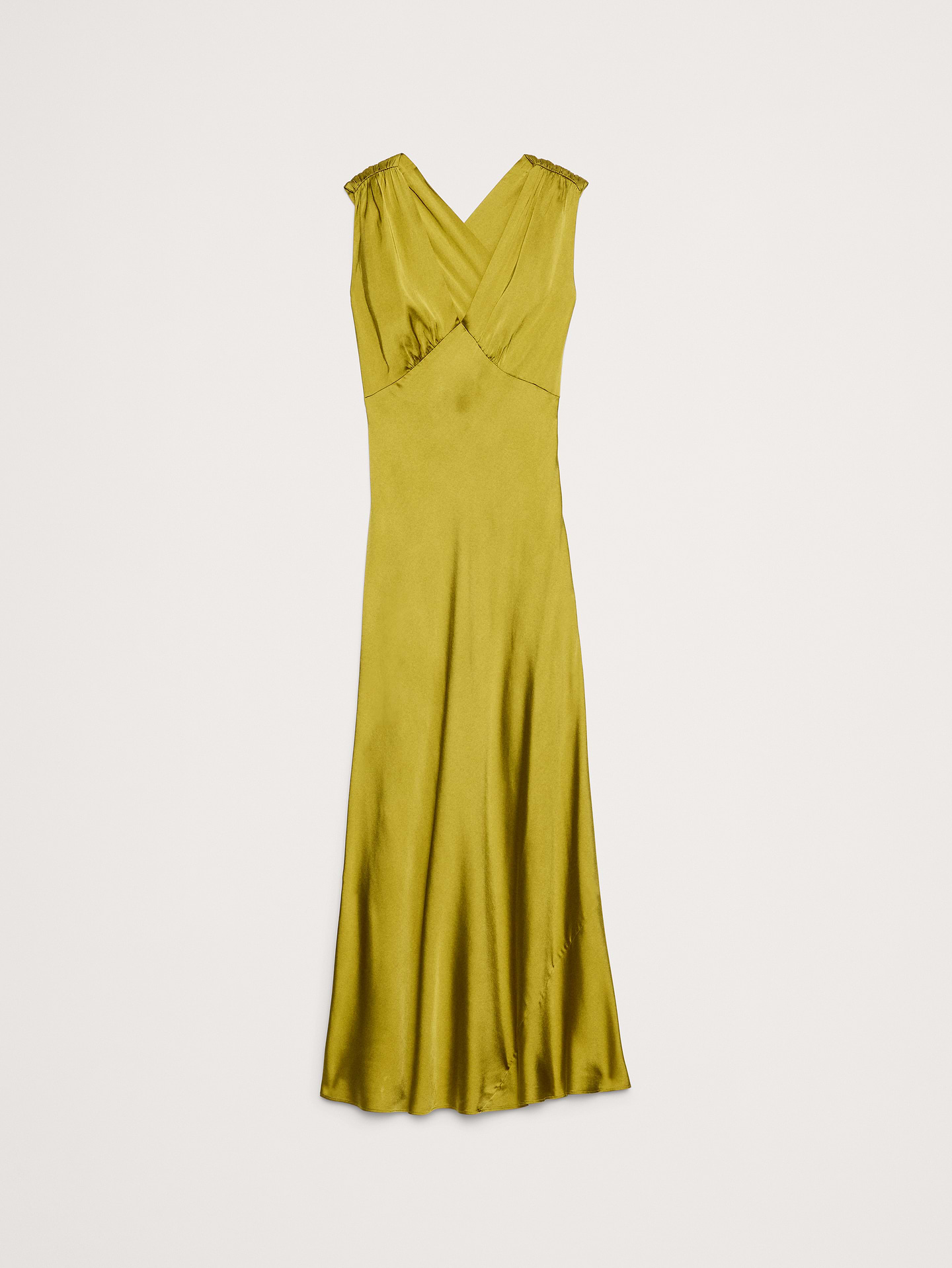 Image number 8 showing, Stretch-Satin Cross-Back Maxi Dress