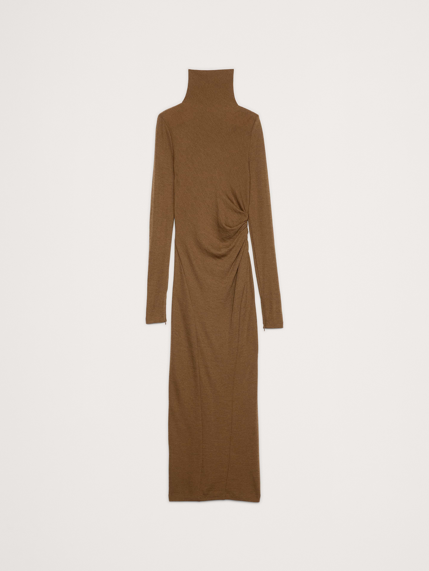 Image number 5 showing, Wool-Blend Jersey Ruched Maxi Dress