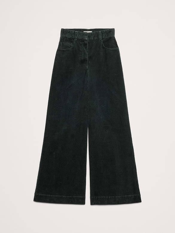 Ultra-High Rise Wide-Leg Corduroy Pant